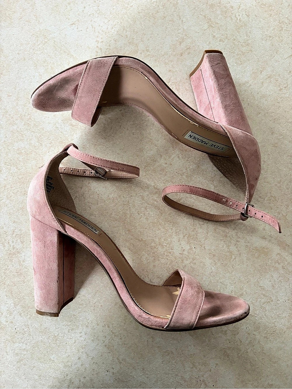 Steve Madden Carrson Sandal Block Heel Sandals in Pink